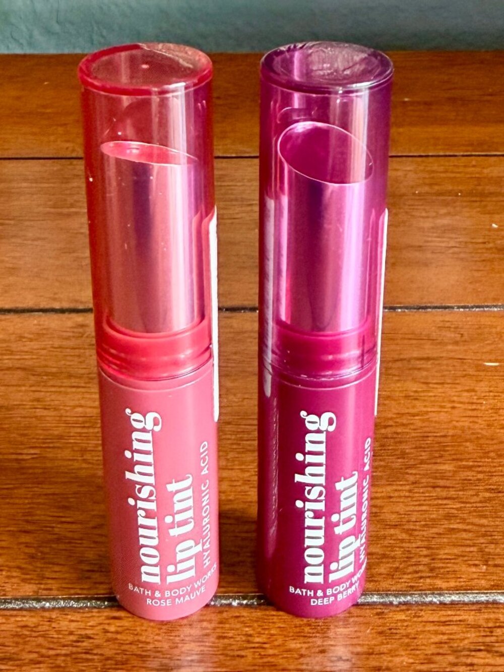 NEW 2-Pc Lip Tint ROSE MAUVE & DEEP BERRY Bath & Body Works